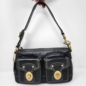 Coach Legacy 65th Anniversary Black Leather Satchel Purse F12868